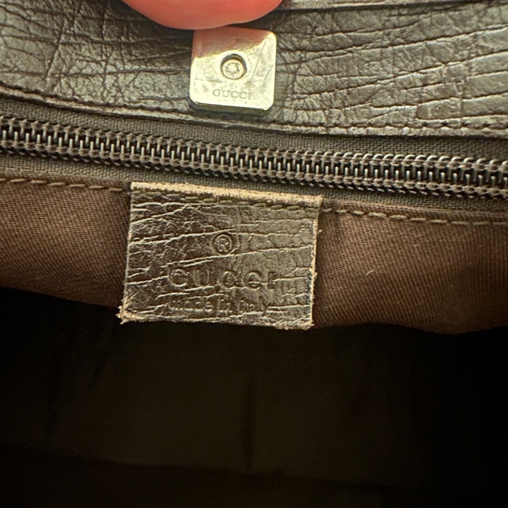 Gucci GG Supreme Canvas Tote Brown | Leather Trim | Authentic w COA - Picture 12 of 14